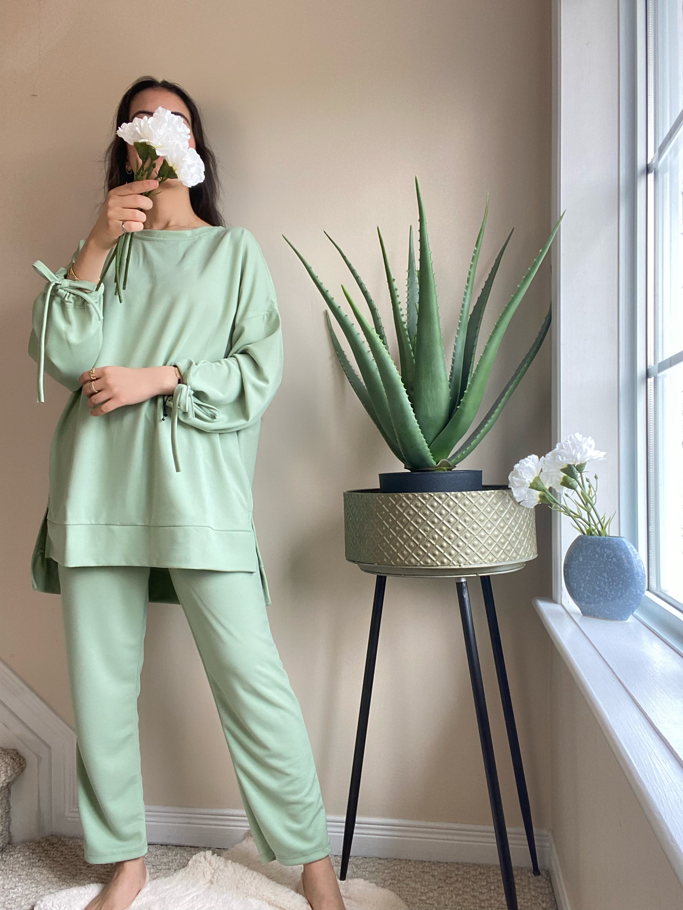 Papillon Lounge Set - Mint Green