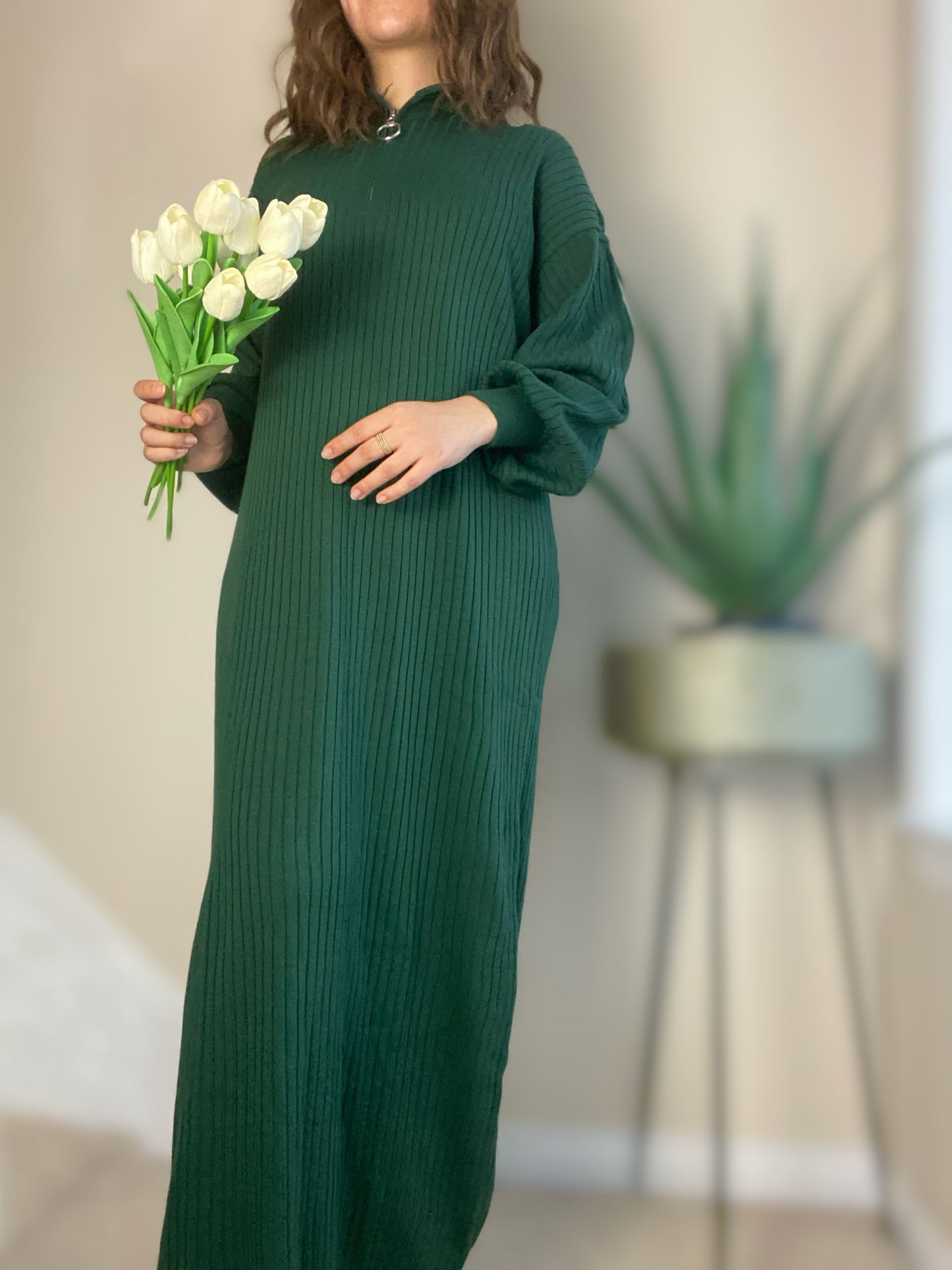 Leïla Cocooning Dress -  Emerald