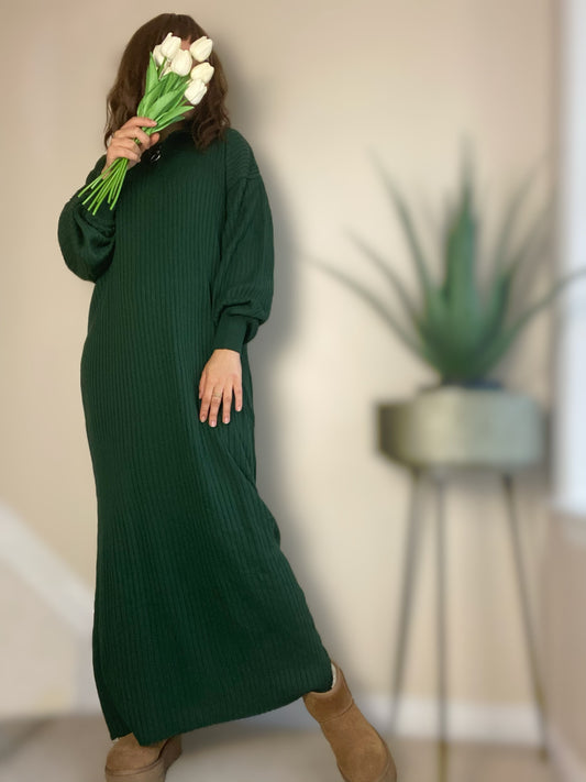 Leïla Cocooning Dress -  Emerald